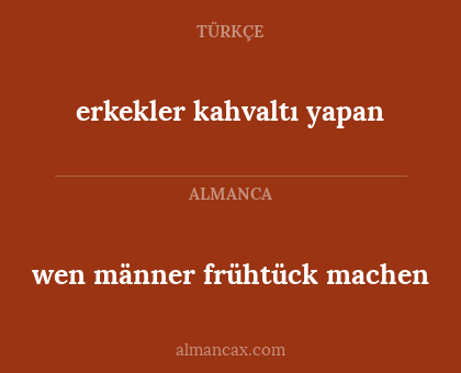 wen männer frühtück machen - erkekler kahvaltı yapan