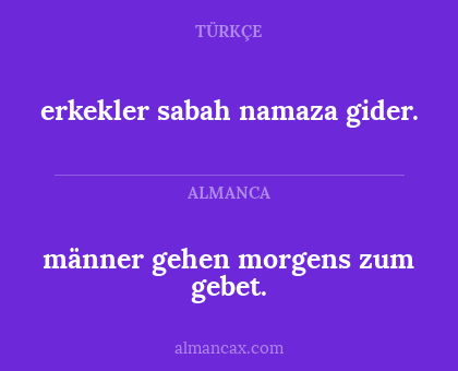 männer gehen morgens zum gebet. - erkekler sabah namaza gider.