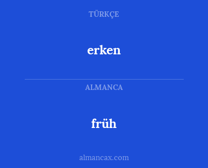 früh - erken