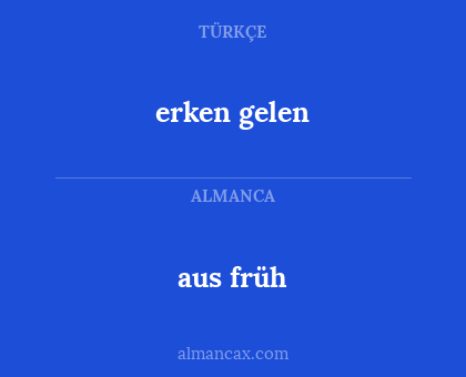 aus früh - erken gelen