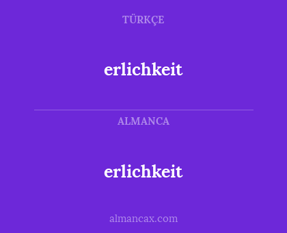 erlichkeit - erlichkeit