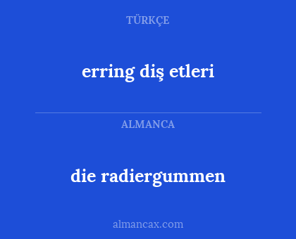 die radiergummen - erring diş etleri