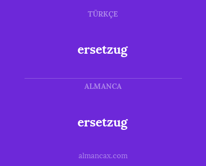 ersetzug - ersetzug