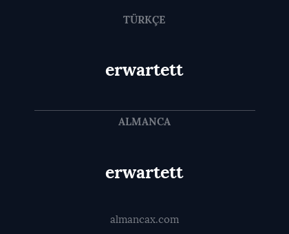 erwartett - erwartett
