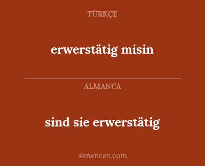 erwerstätig misin - sind sie erwerstätig
