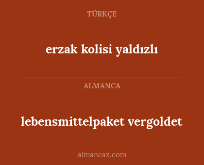 erzak kolisi yaldızlı - lebensmittelpaket vergoldet