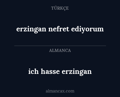 ich hasse erzingan - erzingan nefret ediyorum