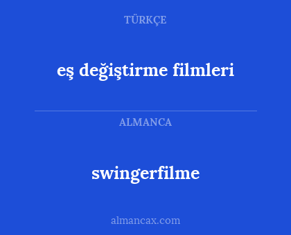 eş değiştirme filmleri - swingerfilme