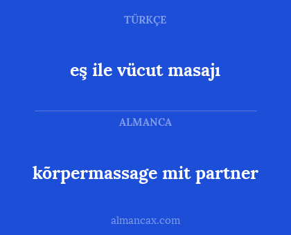 kõrpermassage mit partner - eş ile vücut masajı