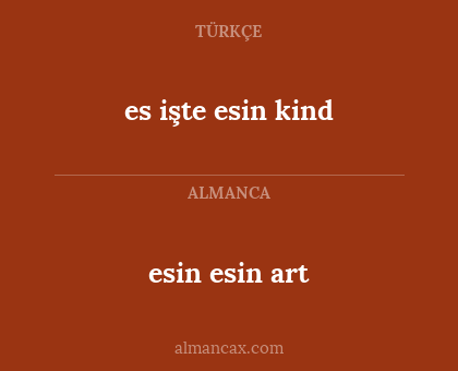 esin esin art - es işte esin kind