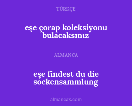 eşe findest du die sockensammlung - eşe çorap koleksiyonu bulacaksınız