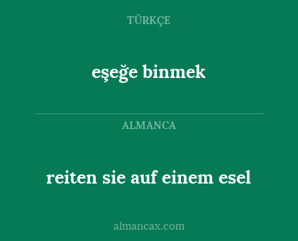 reiten sie auf einem esel - eşeğe binmek