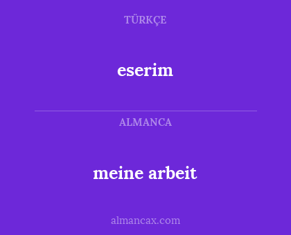 meine arbeit - eserim