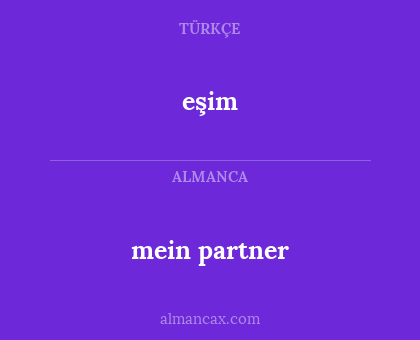 mein partner - eşim