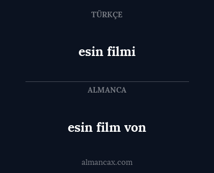 esin filmi - esin film von