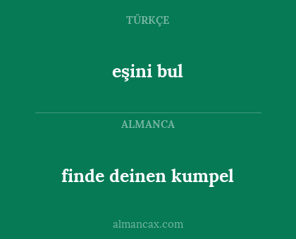 eşini bul - finde deinen kumpel