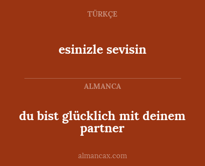 du bist glücklich mit deinem partner - esinizle sevisin