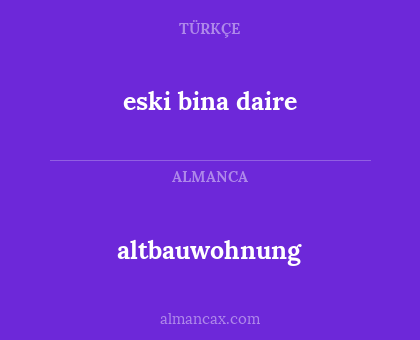 altbauwohnung - eski bina daire