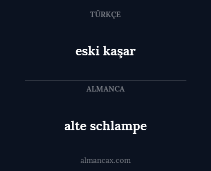 alte schlampe - eski kaşar