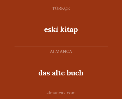 das alte buch - eski kitap