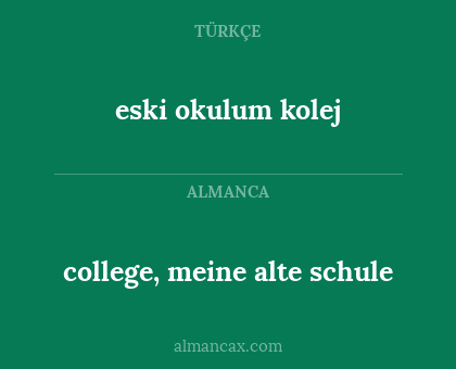 eski okulum kolej - college, meine alte schule