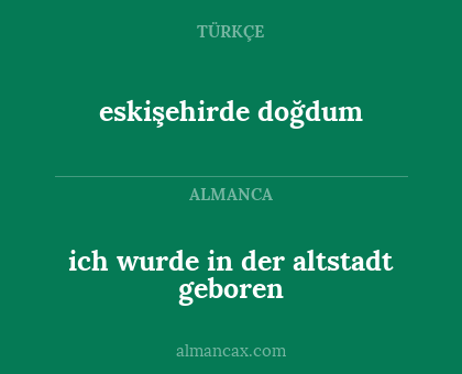 eskişehirde doğdum - ich wurde in der altstadt geboren