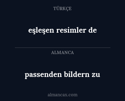 eşleşen resimler de - passenden bildern zu