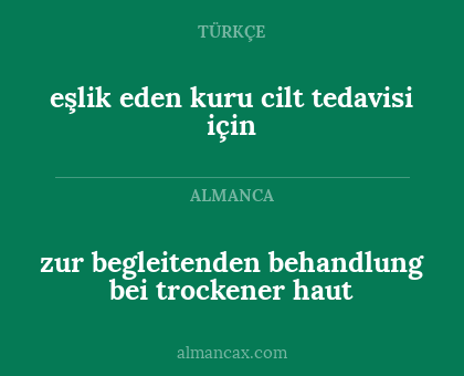 zur begleitenden behandlung bei trockener haut - eşlik eden kuru cilt tedavisi için