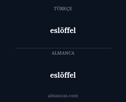 eslöffel - eslöffel