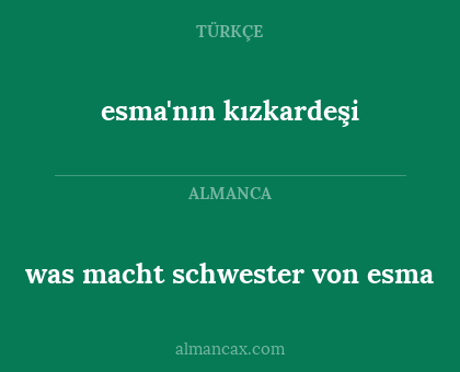 was macht schwester von esma - esma'nın kızkardeşi
