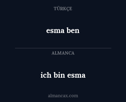 esma ben - ich bin esma