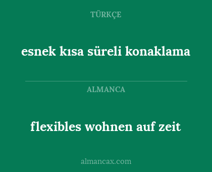 esnek kısa süreli konaklama - flexibles wohnen auf zeit