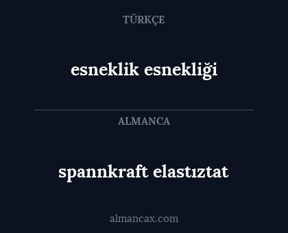 spannkraft elastıztat - esneklik esnekliği