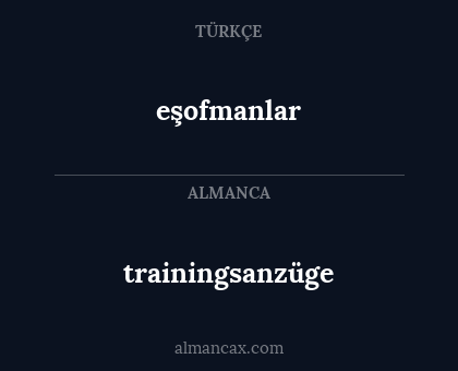 eşofmanlar - trainingsanzüge