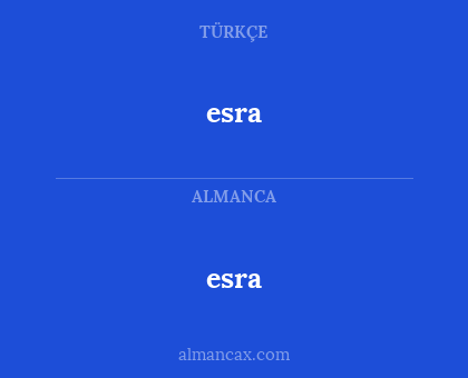 esra - esra