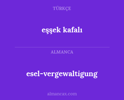 esel-vergewaltigung - eşşek kafalı