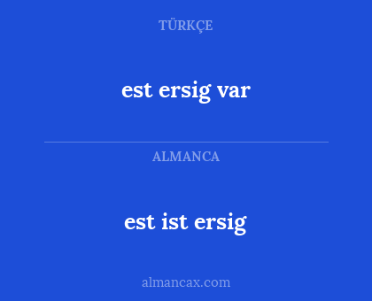 est ist ersig - est ersig var