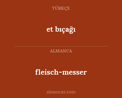 fleisch-messer - et bıçağı
