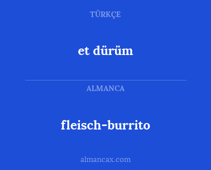 et dürüm - fleisch-burrito