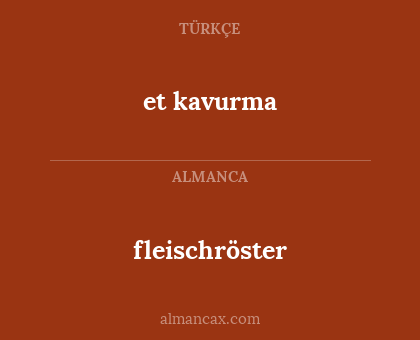 et kavurma - fleischröster