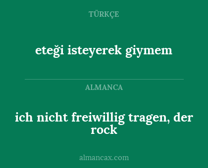 eteği isteyerek giymem - ich nicht freiwillig tragen, der rock