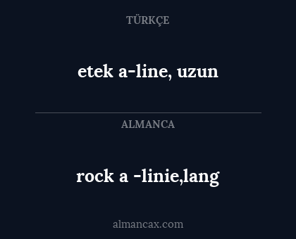 rock a -linie,lang - etek a-line, uzun