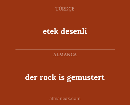 etek desenli - der rock is gemustert