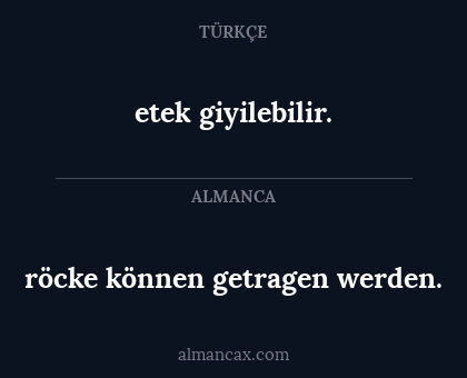 etek giyilebilir. - röcke können getragen werden.