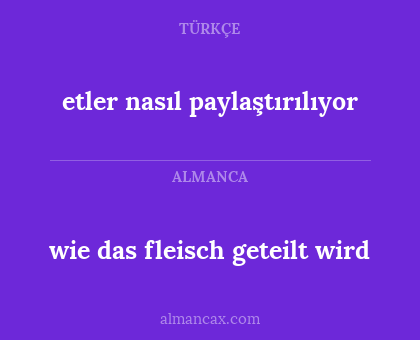 etler nasıl paylaştırılıyor - wie das fleisch geteilt wird