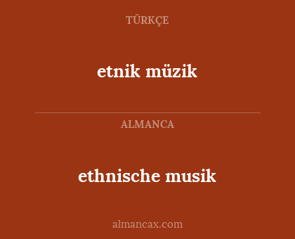 etnik müzik - ethnische musik