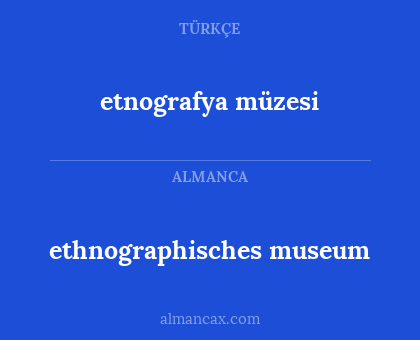 ethnographisches museum - etnografya müzesi