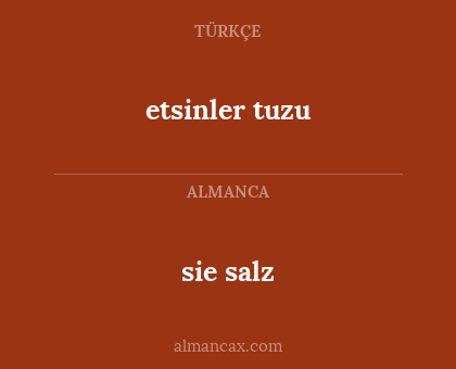 sie salz - etsinler tuzu
