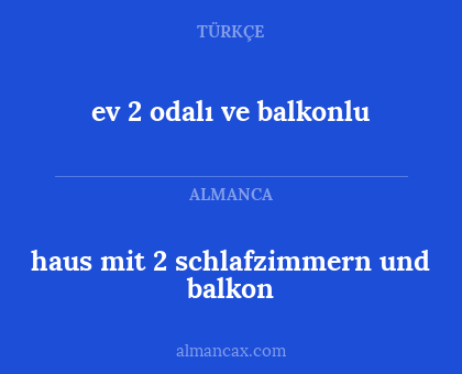 ev 2 odalı ve balkonlu - haus mit 2 schlafzimmern und balkon