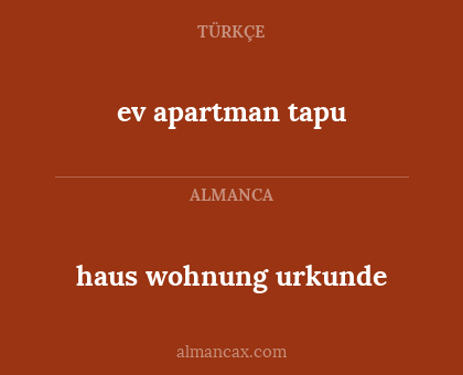 ev apartman tapu - haus wohnung urkunde